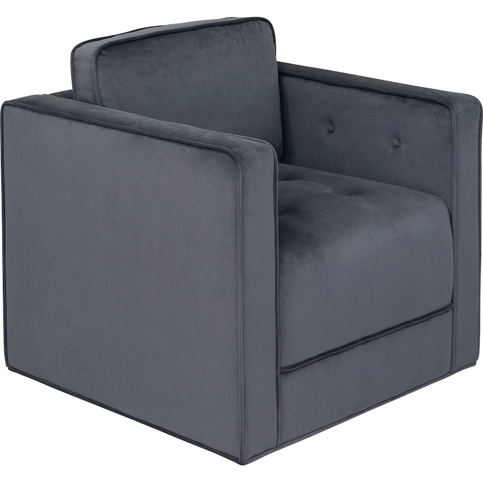 evale gray accent chair   