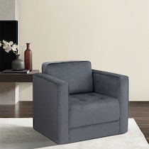 evale gray accent chair   