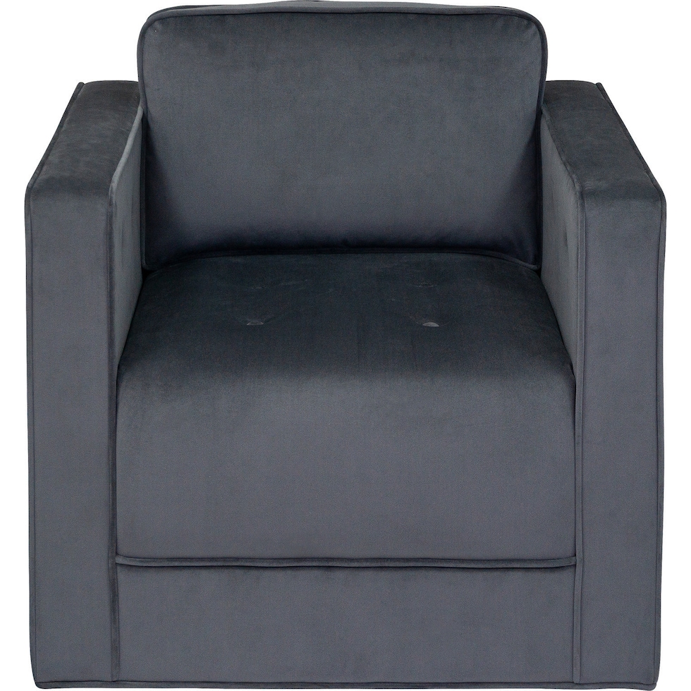 evale gray accent chair   