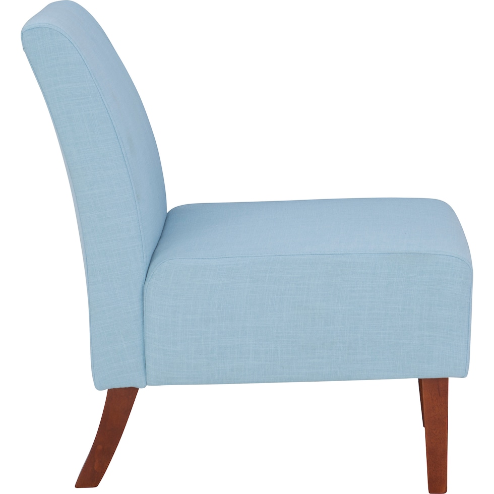 evangeline blue accent chair   