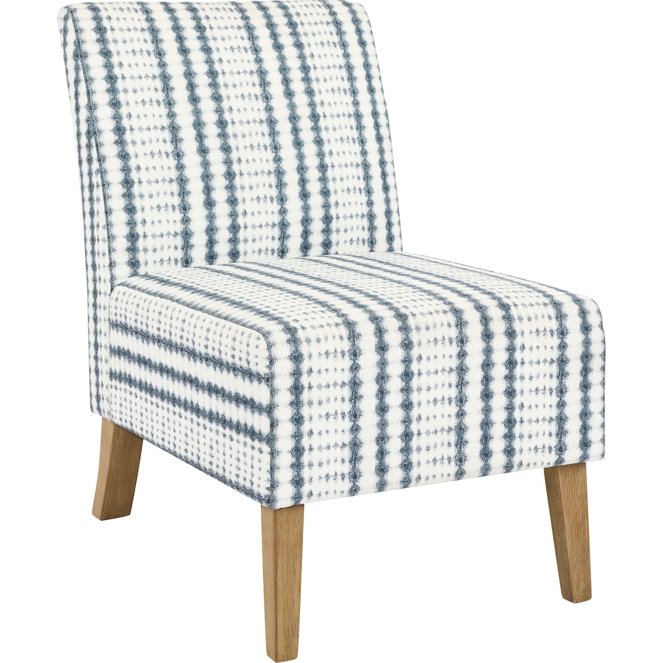 evangeline blue accent chair   