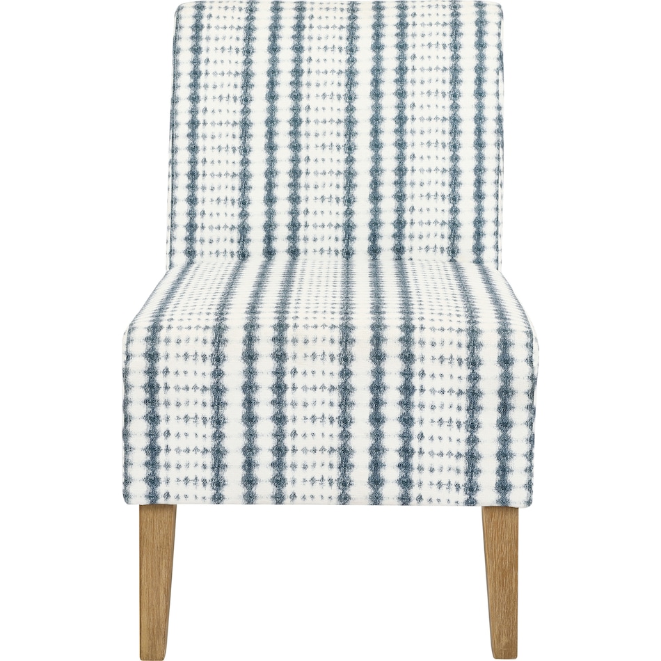 evangeline blue accent chair   