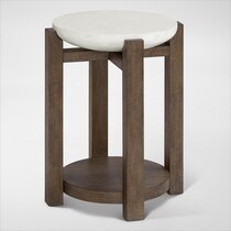 evans tables natural chairside table   
