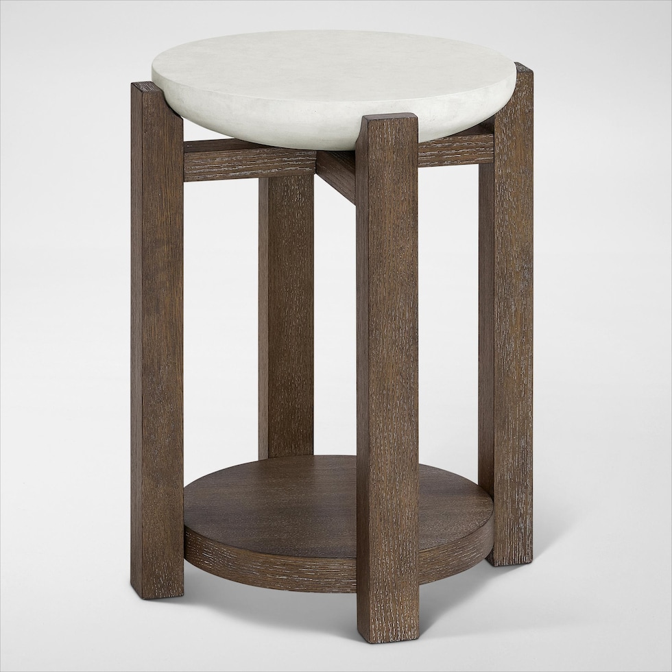 evans tables natural chairside table   