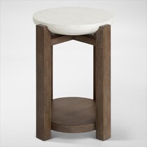 evans tables natural chairside table   
