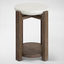 evans tables natural chairside table   