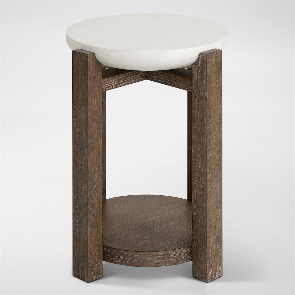 evans tables natural chairside table   