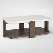 evans tables natural coffee table   