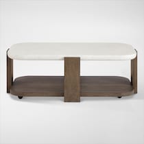 evans tables natural coffee table   