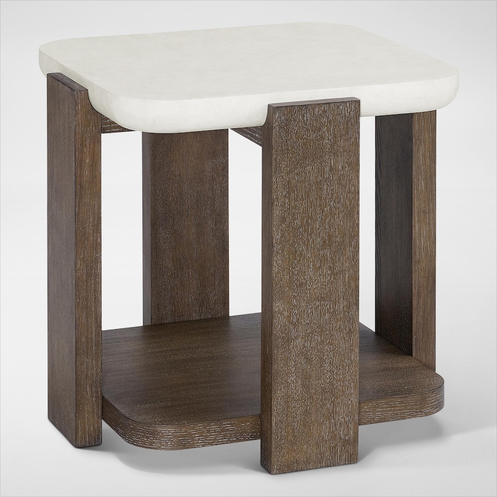 evans tables natural end table   