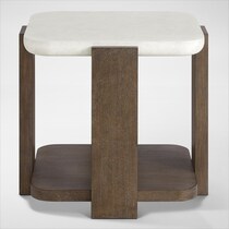 evans tables natural end table   