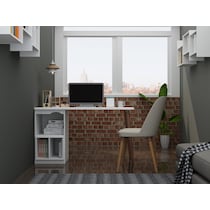 evanston white desk   