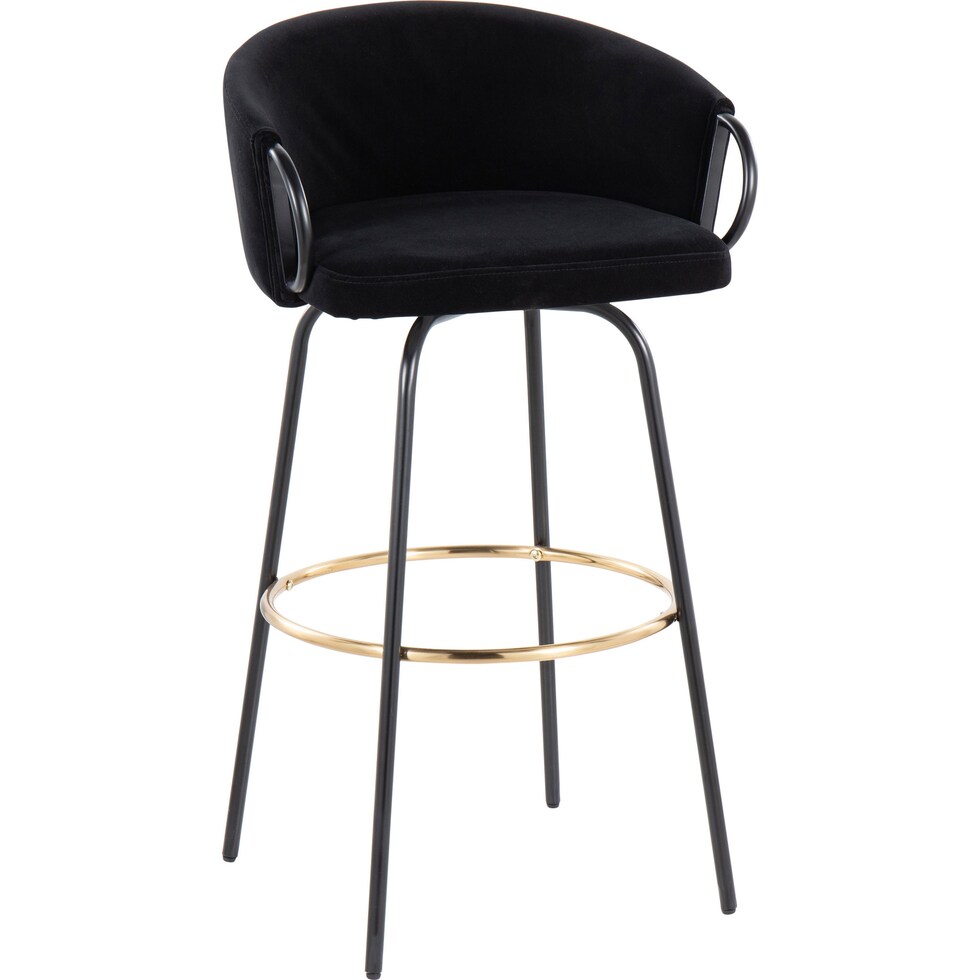 eve black counter height stool   