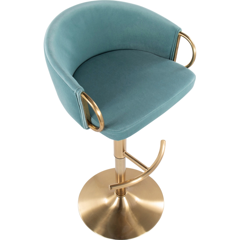 eve blue bar stool   