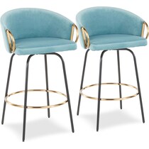 eve blue counter height stool   