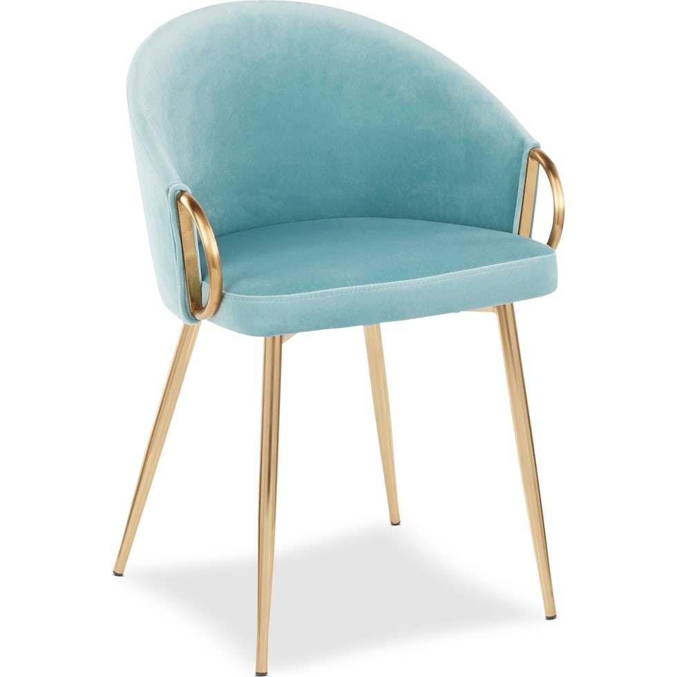 eve blue dining chair   