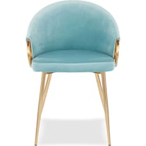 eve blue dining chair   