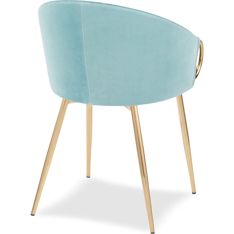 eve blue dining chair   