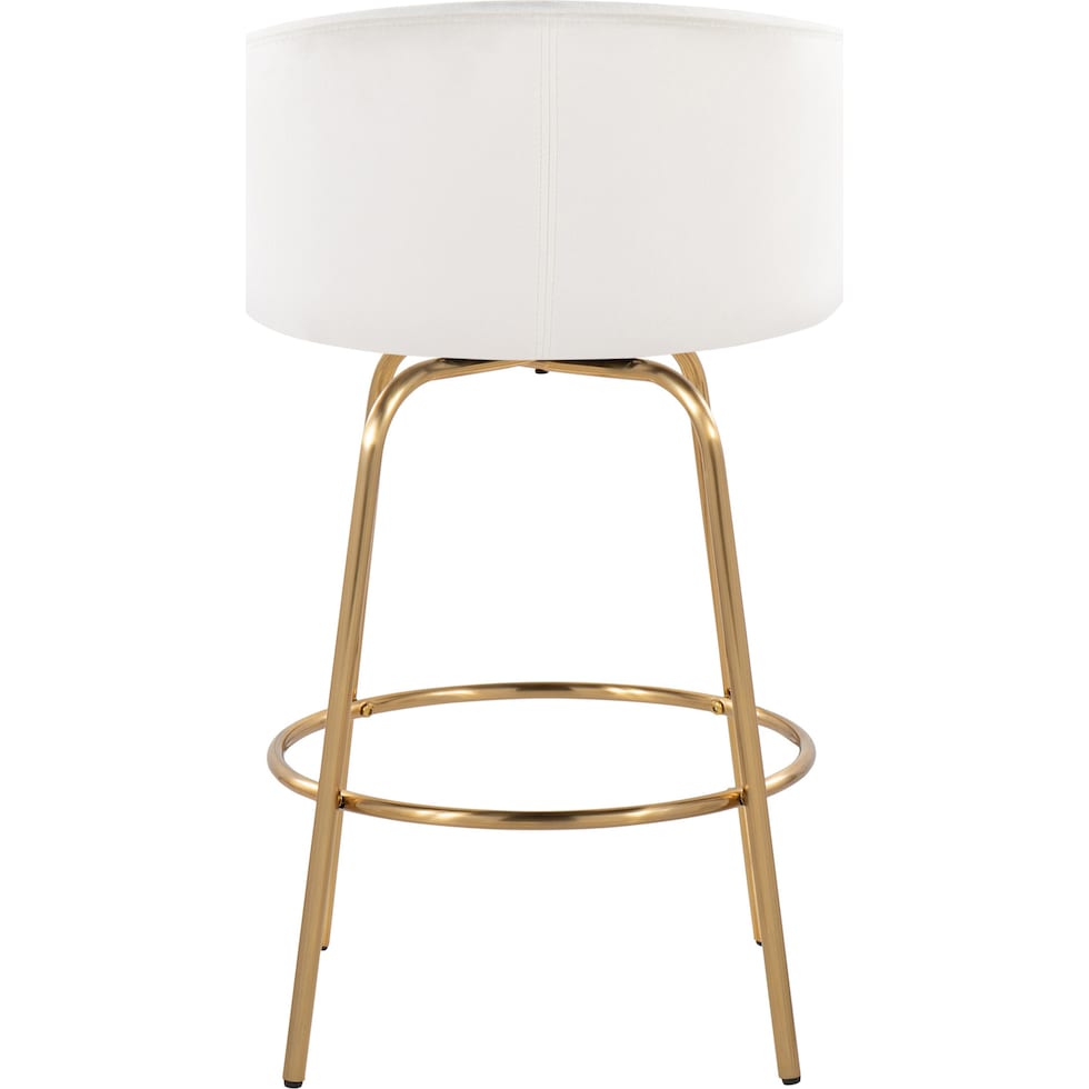 eve cream gold counter height stool   