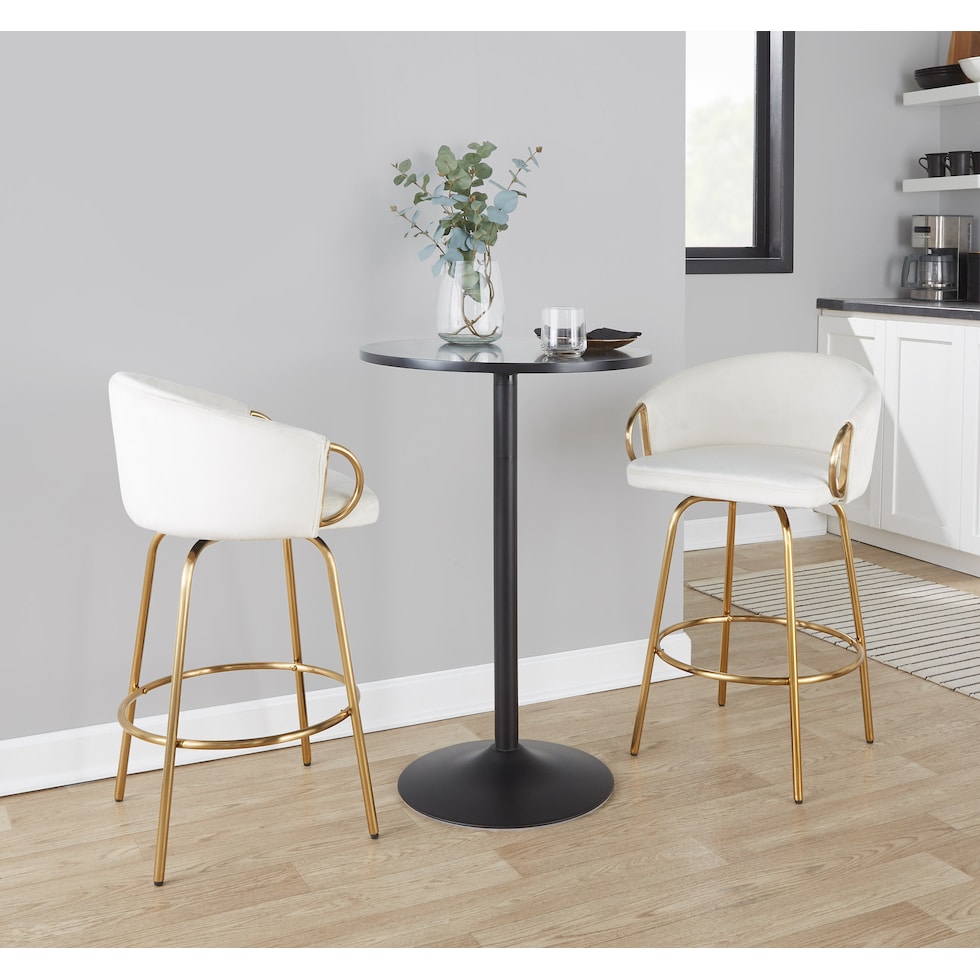 eve cream gold counter height stool   