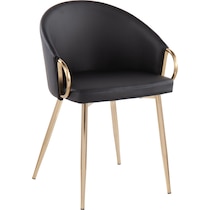 eve gold black dining chair   
