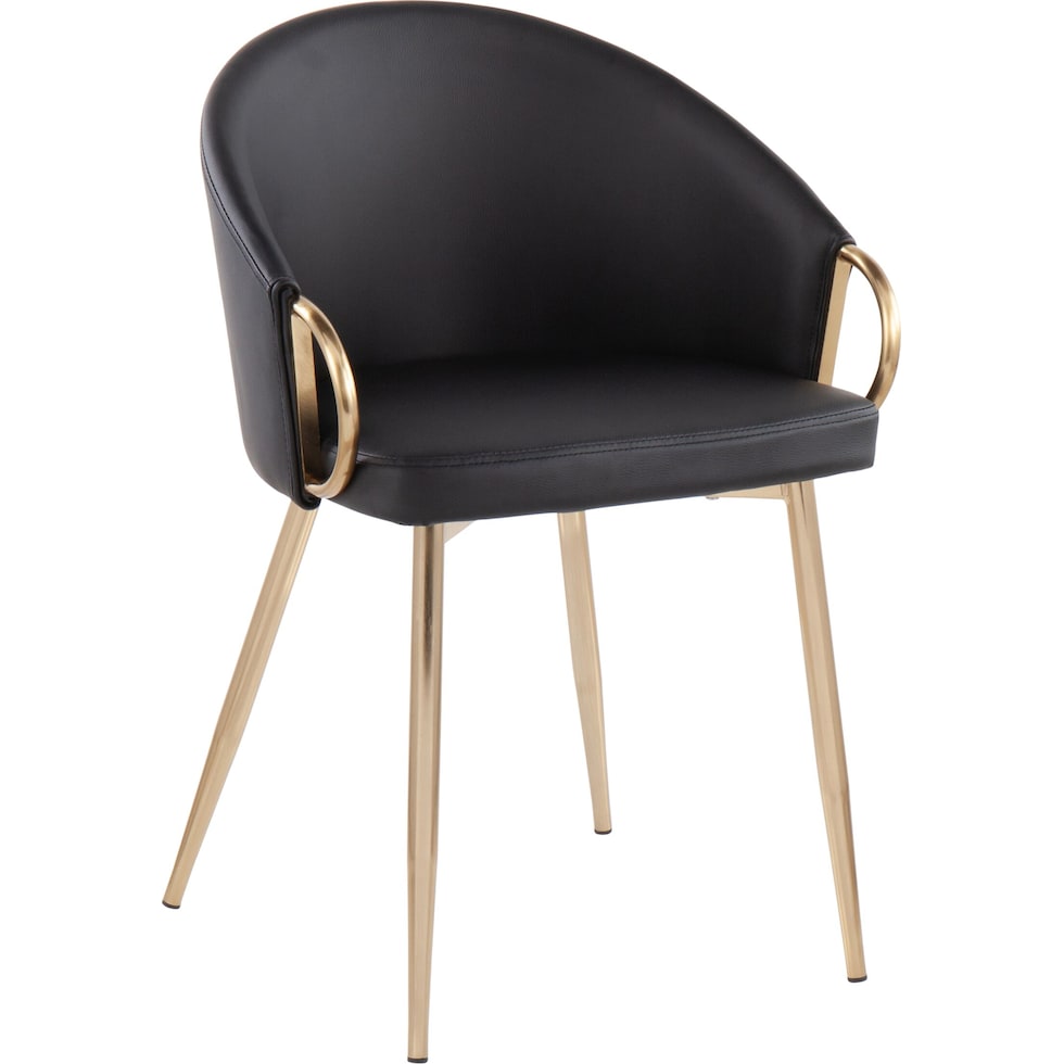 eve gold black dining chair   