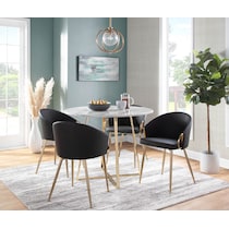 eve gold black dining chair   