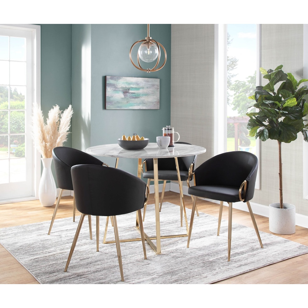 eve gold black dining chair   