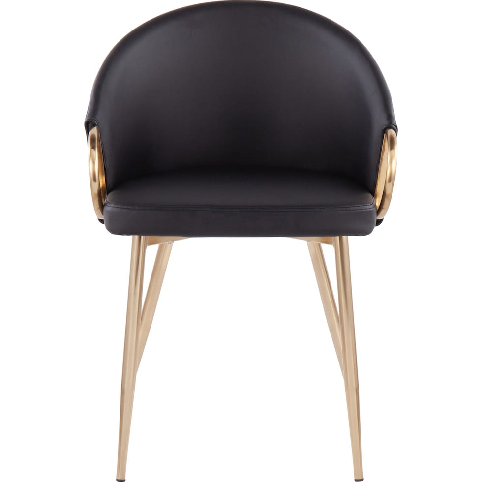 eve gold black dining chair   