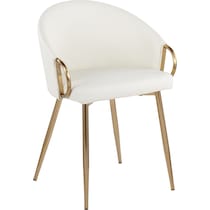 eve gold white dining chair   