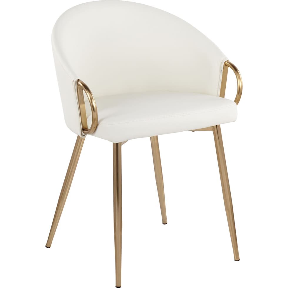 eve gold white dining chair   