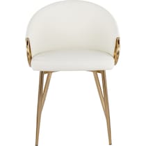 eve gold white dining chair   