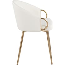 eve gold white dining chair   