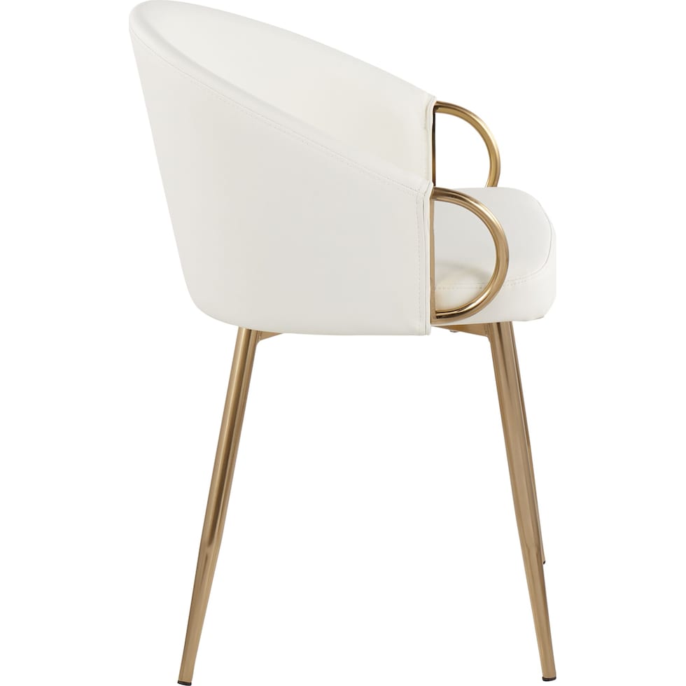 eve gold white dining chair   