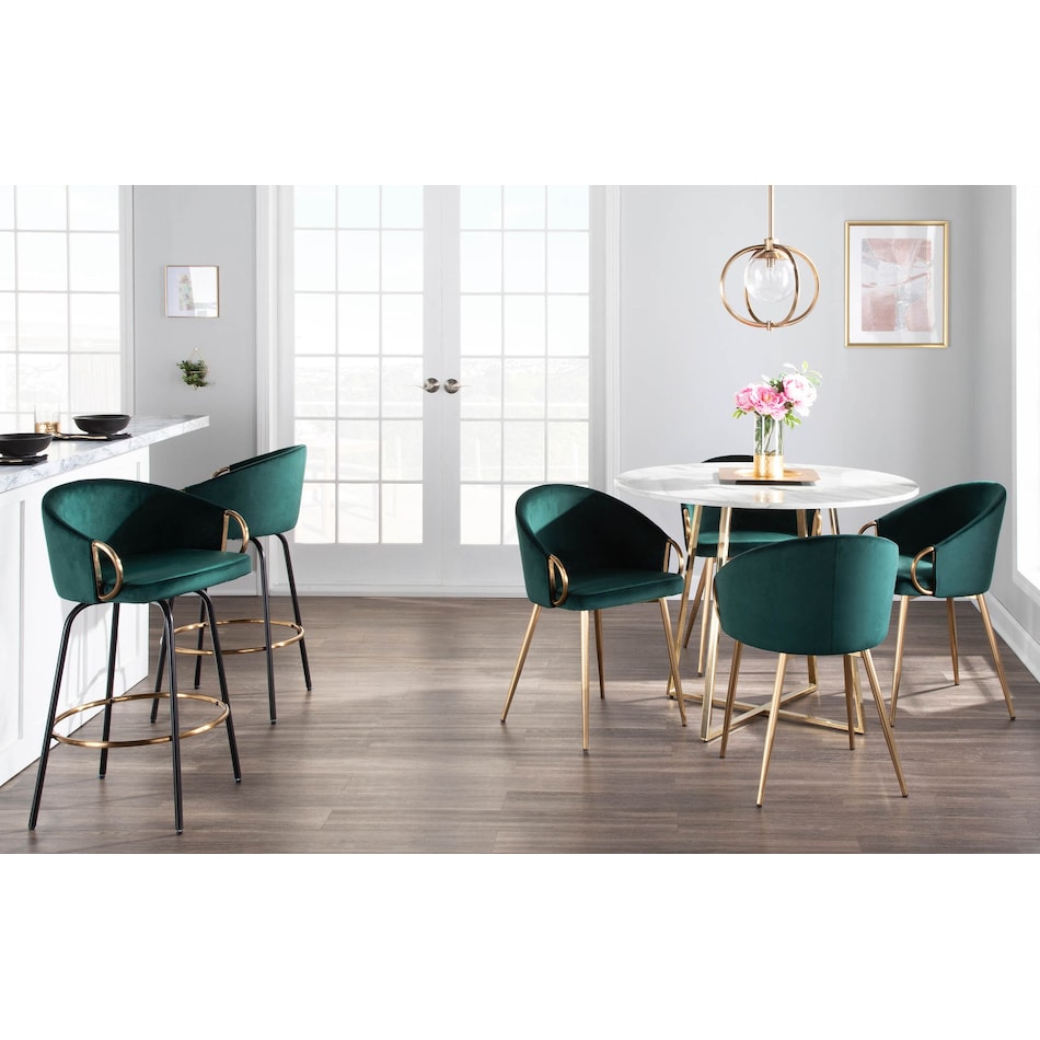 eve green counter height stool   