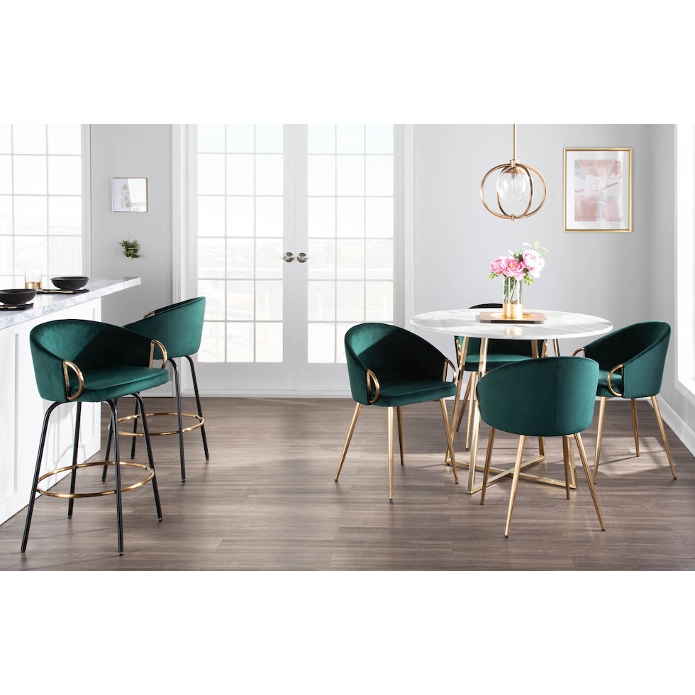 eve green dining chair   
