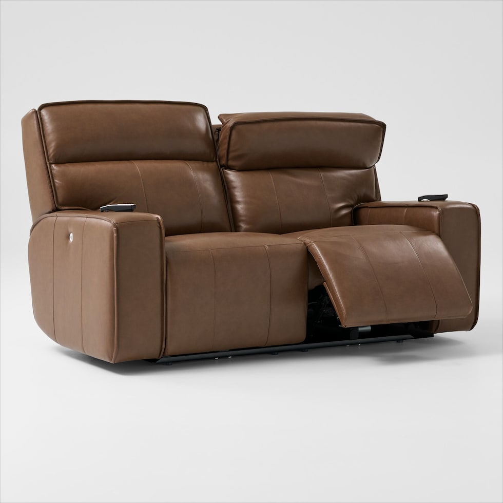 everest dark brown loveseat   