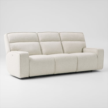 Everest Triple-Power Reclining Sofa and Recliner Set - Sand