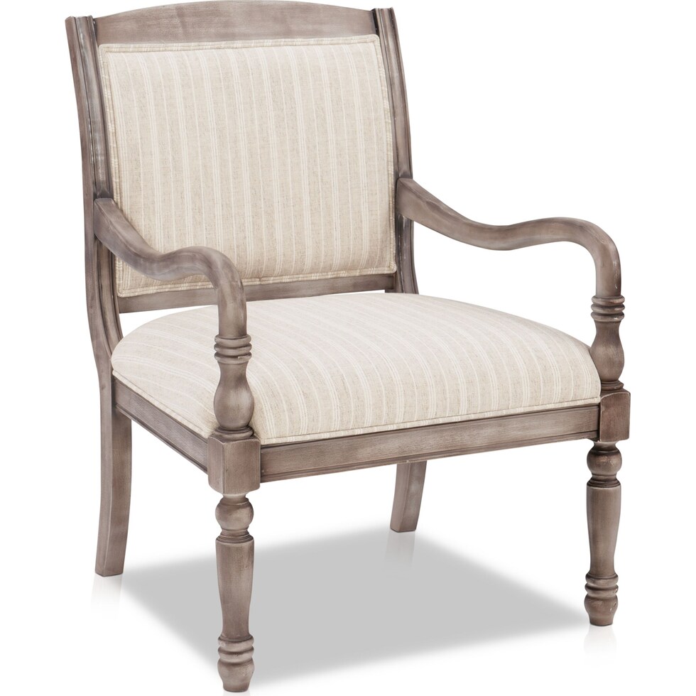 everly gray accent chair   