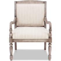 everly gray accent chair   