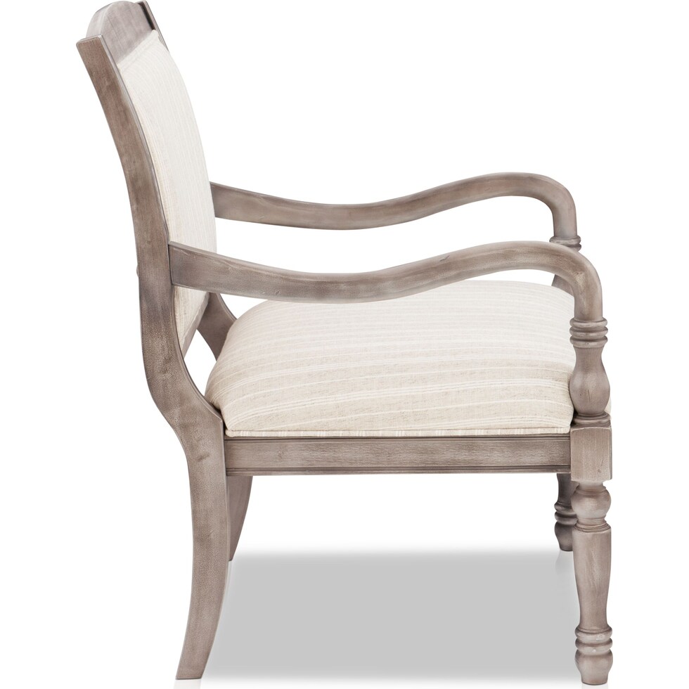 everly gray accent chair   
