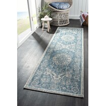 evora blue outdoor area rug   