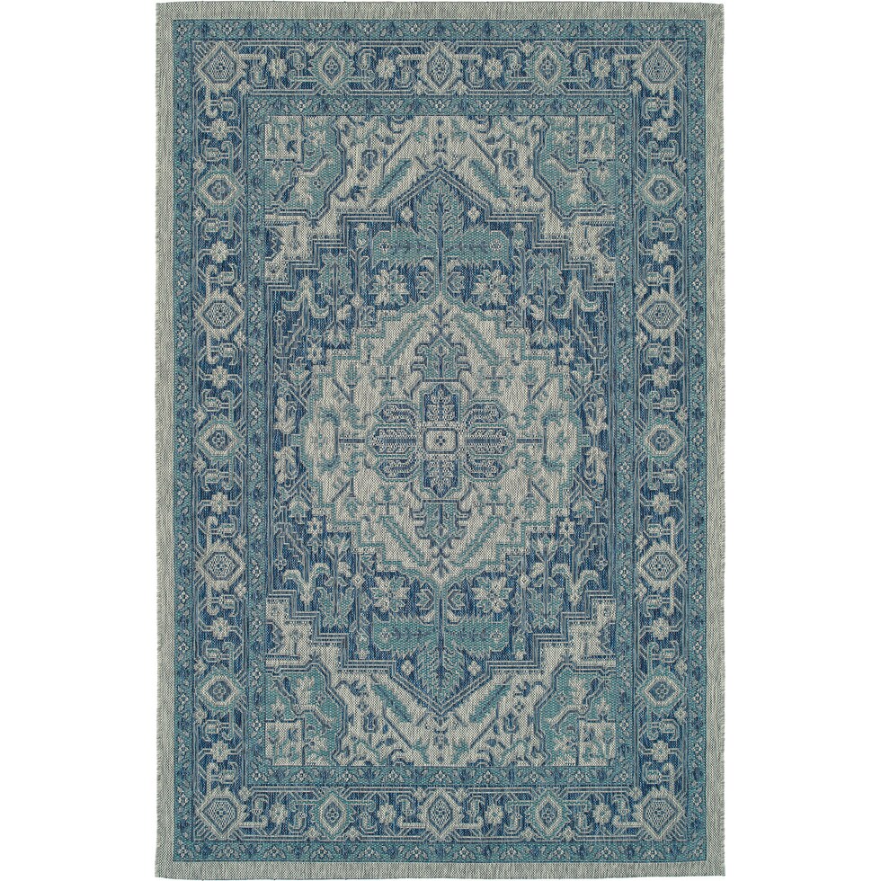 evora blue outdoor area rug   