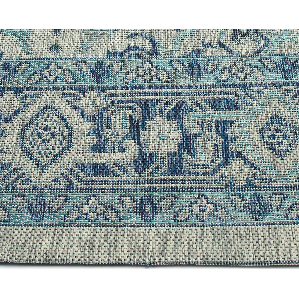 evora blue outdoor area rug   