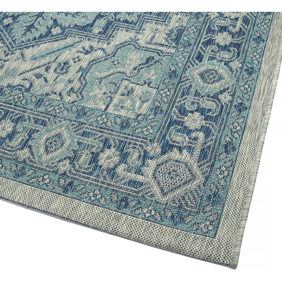 evora blue outdoor area rug   