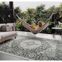 evora gray outdoor area rug   