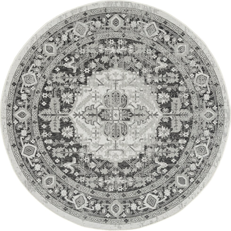 evora gray outdoor area rug   