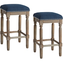 ezio blue counter height stool   