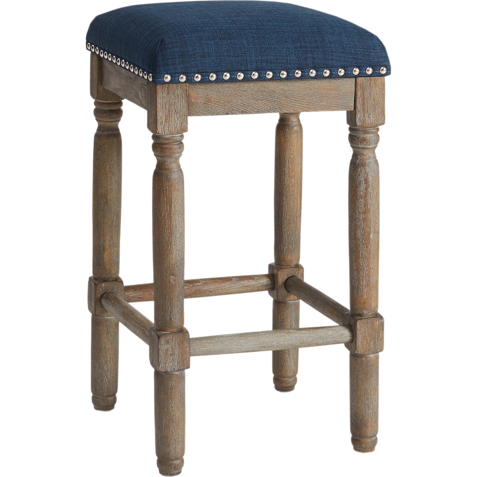 ezio blue counter height stool   