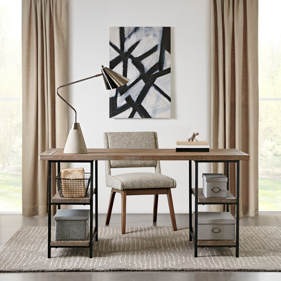ezio gray desk   